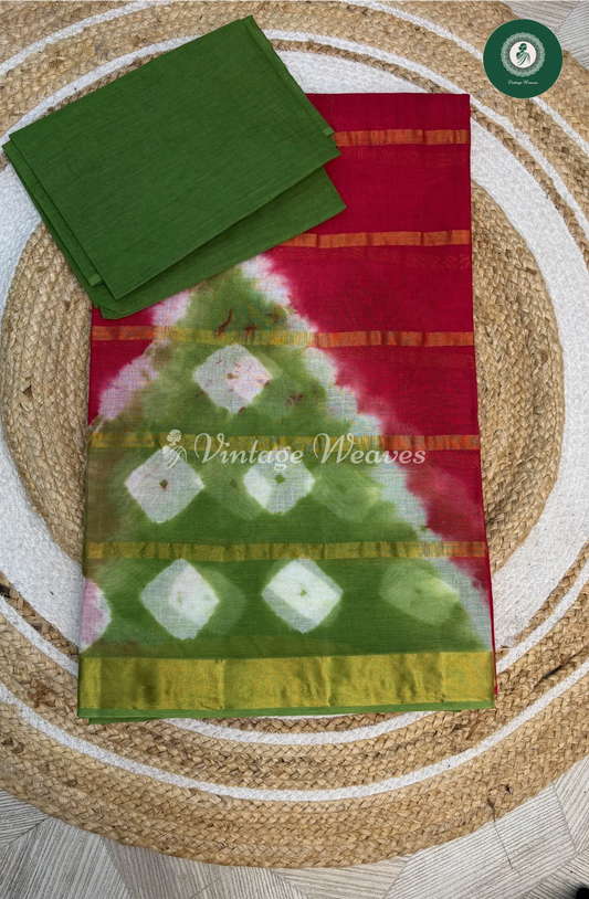 Daily Wear Cotton Triangle -RedWithGreen