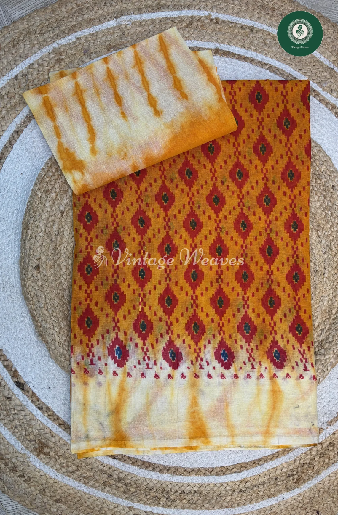 Daily Wear Cotton diamonddesign-yellow