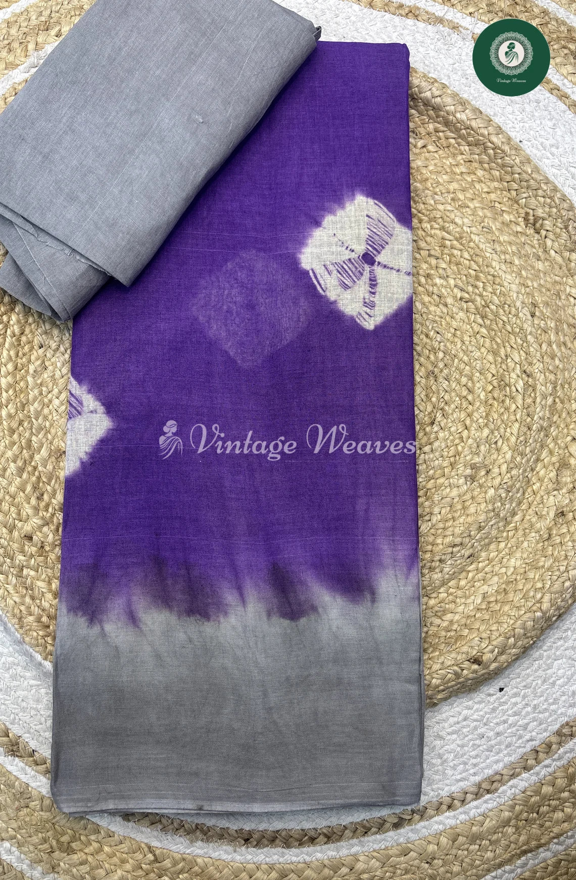 Daily Wear Cottton Saree-LavenderwithGrey