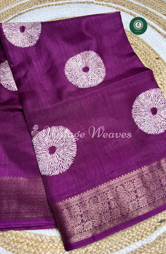 Dola Silk  Saree-Purple