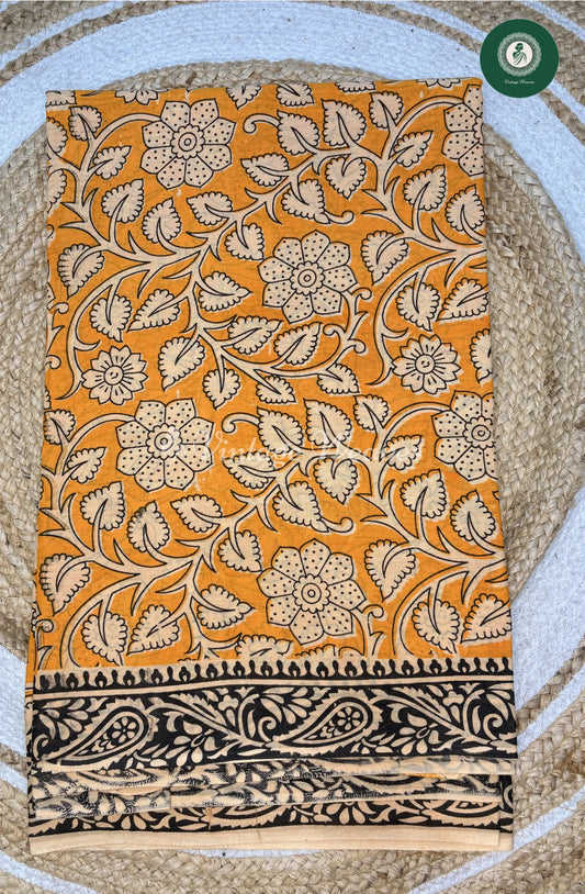 Malai Daily Wear Cotton Flower-Yellow