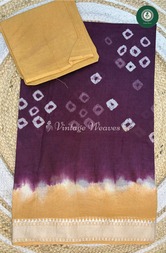 Moonga Cotton Saree-PurpleWithSkin_2