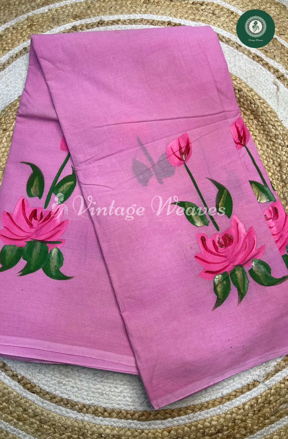 Mul cotton Handblock Print-Pink