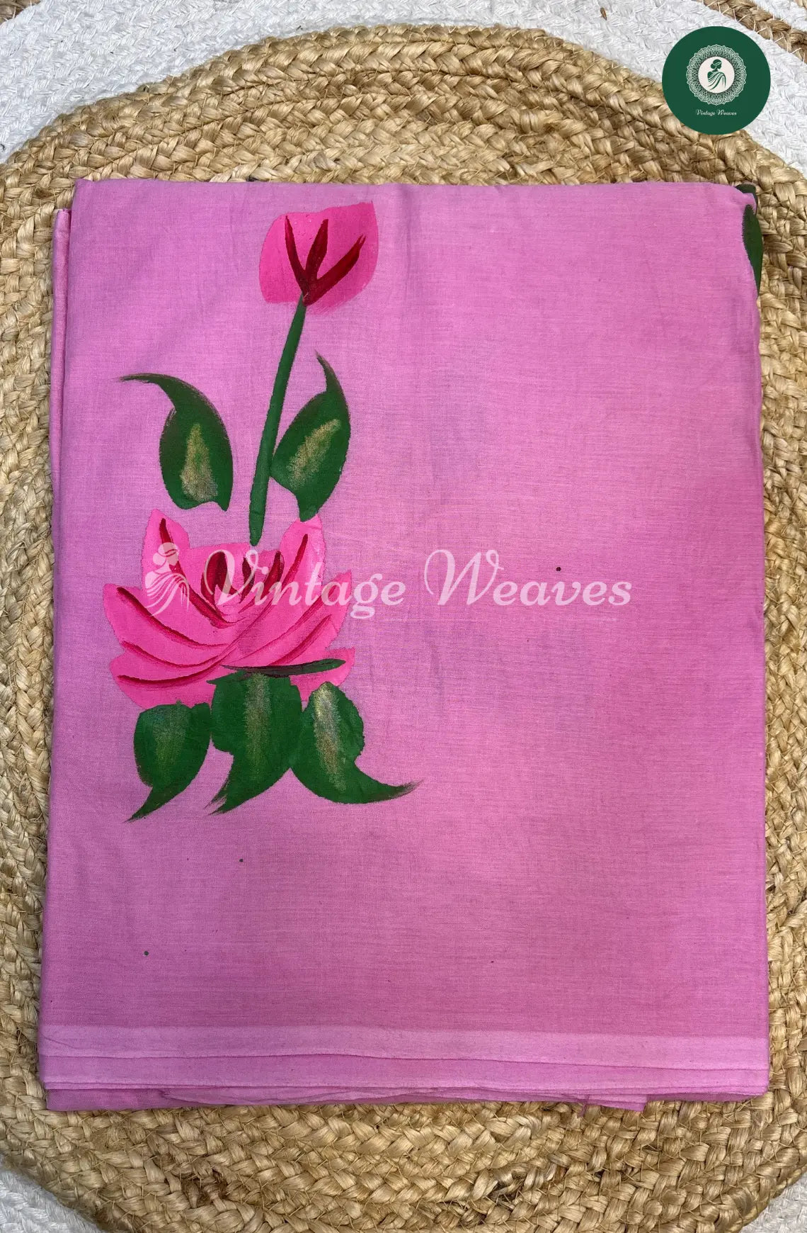 Mul cotton Handblock Print-Pink