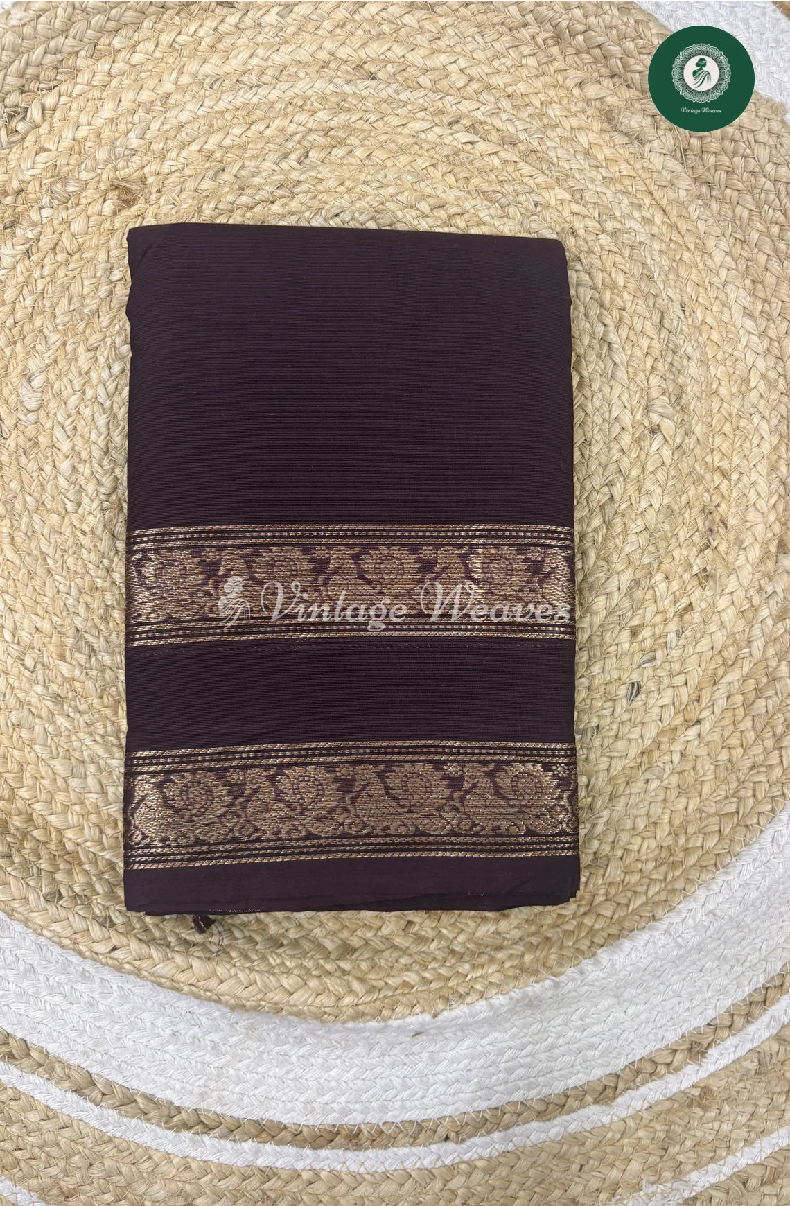 Premium 100Count Chettinad cotton Saree-CoffeeBrown