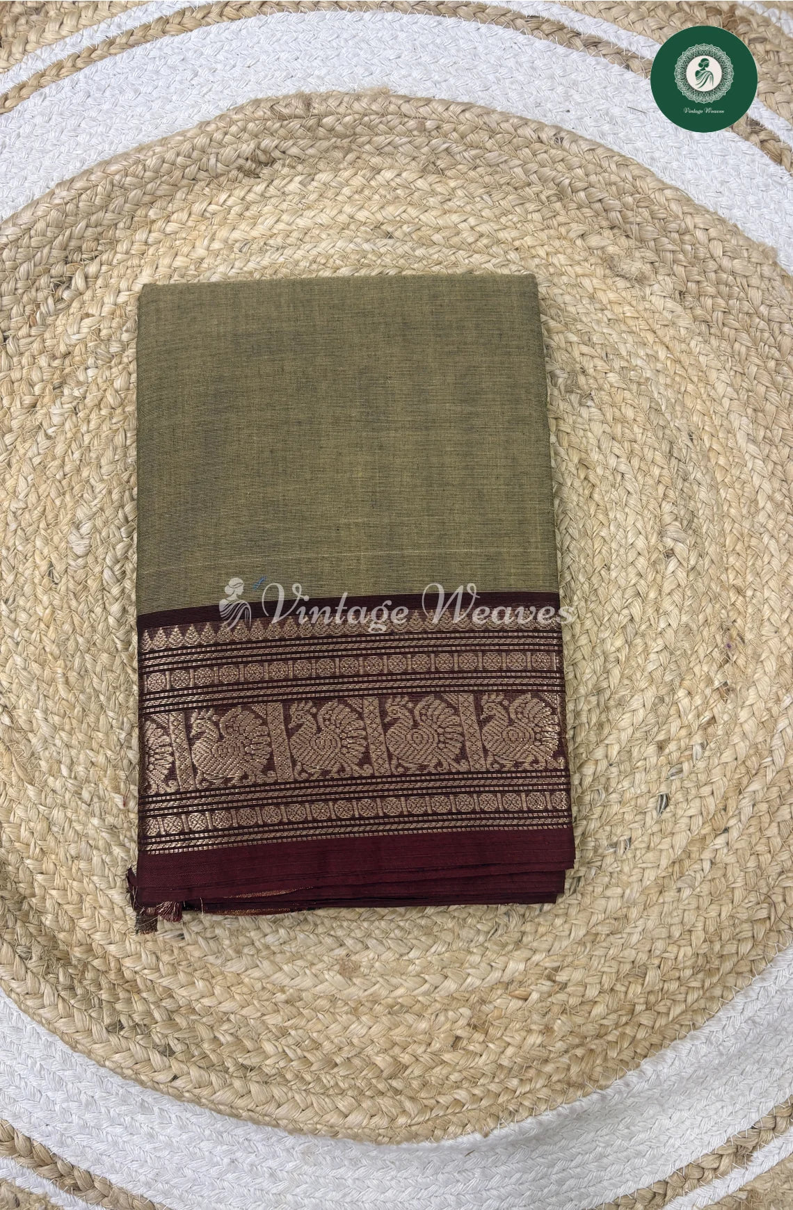 Premium 100Count Chettinad cotton Saree-Grey