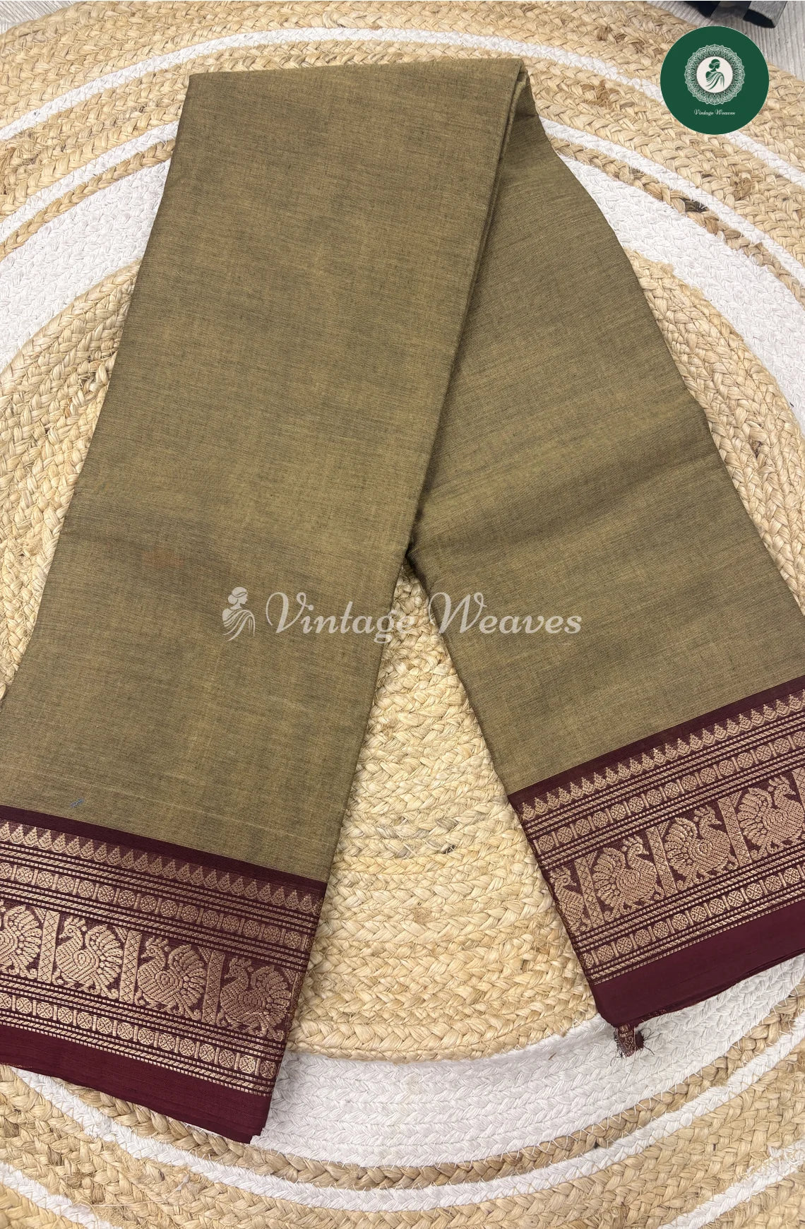 Premium 100Count Chettinad cotton Saree-Grey