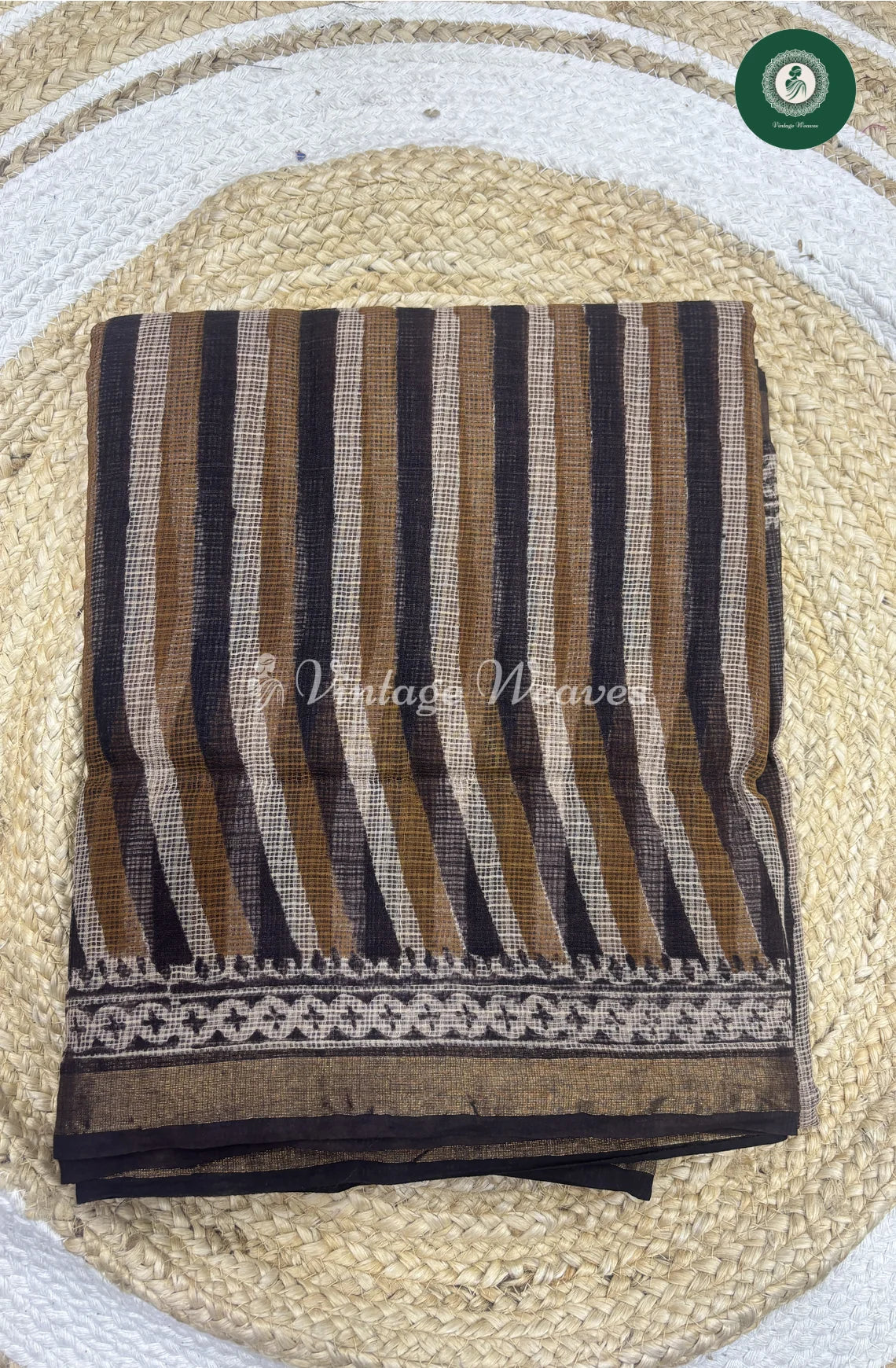 Premium Kota Cotton -Black Vertical Lines