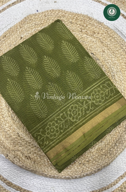 Premium Kota Cotton -Green Leaf
