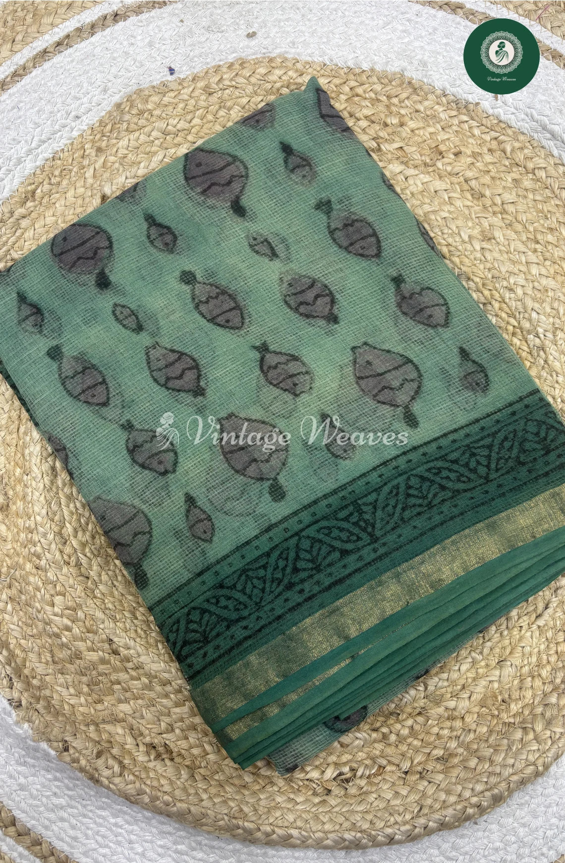 Premium Kota Cotton -LightGreenFish