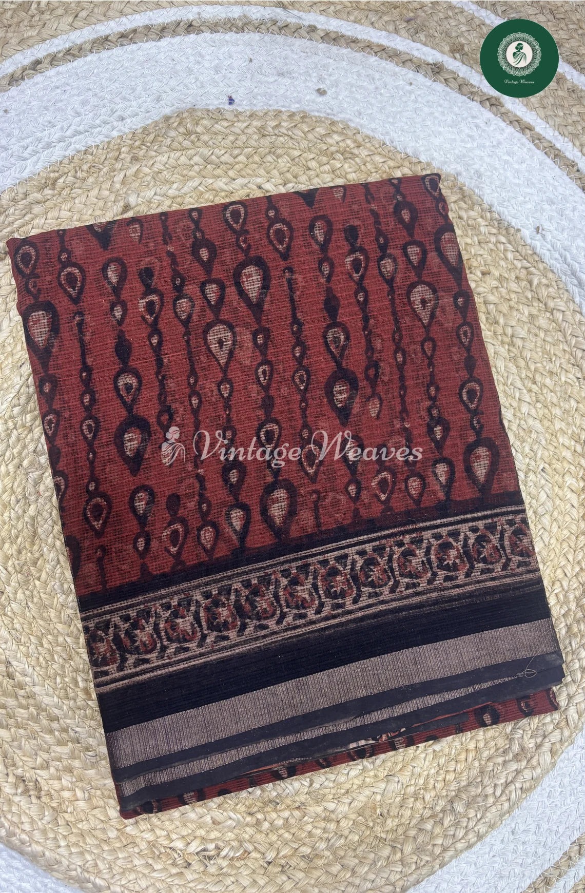 Premium Kota Cotton -Marron Drops