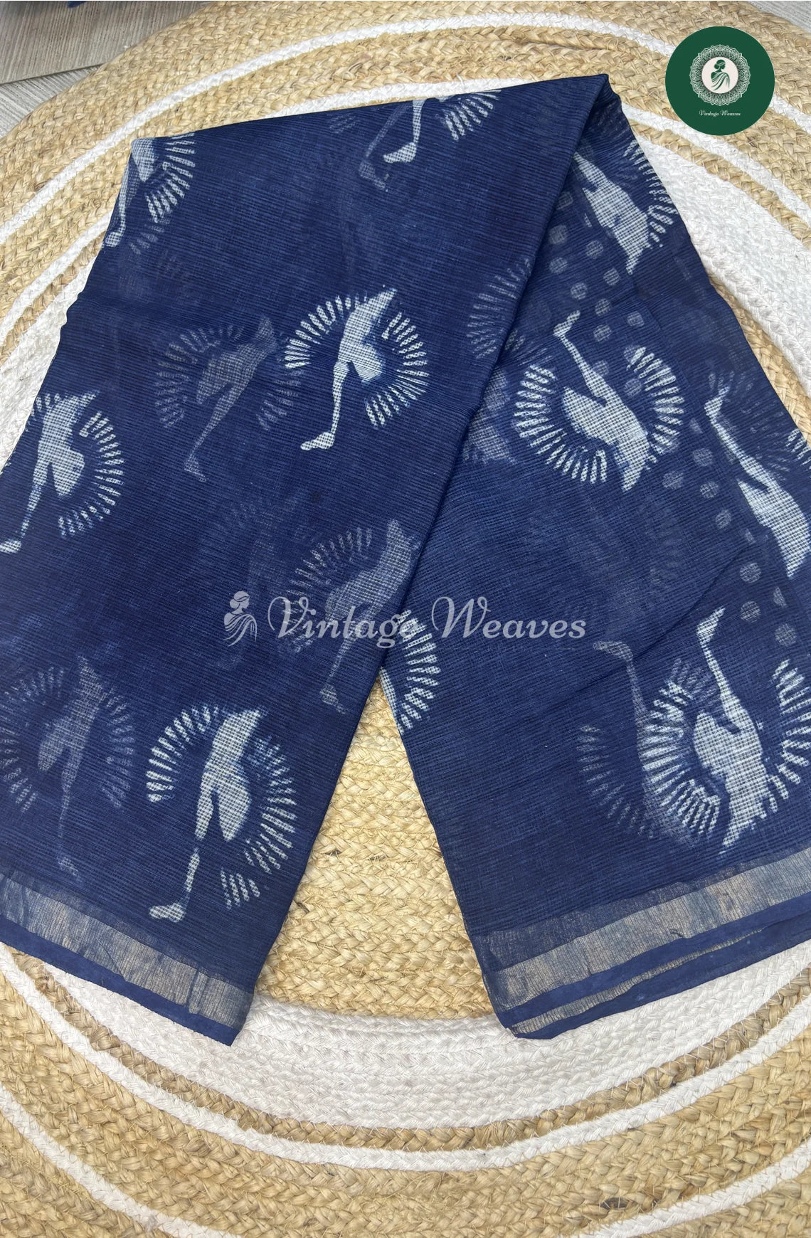 Premium Kota Cotton Saree-BlueBird