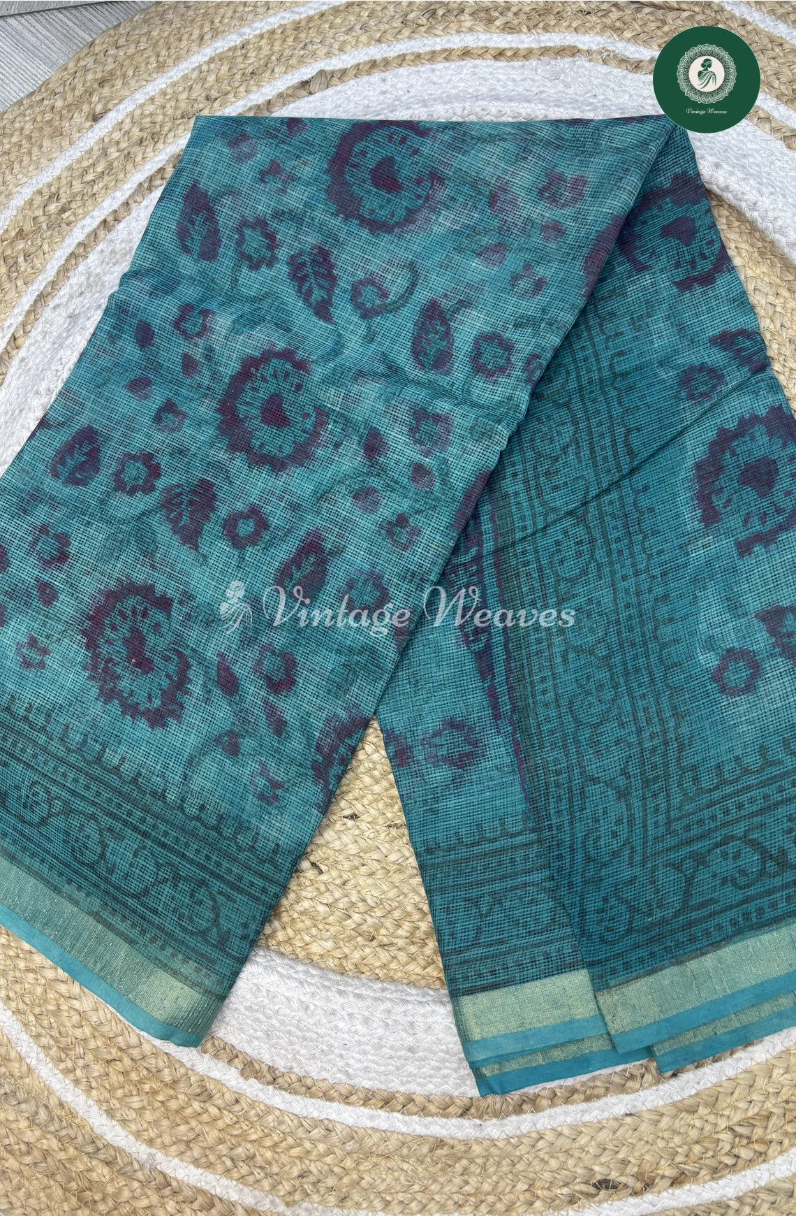Premium Kota Cotton Saree-Blueleaf