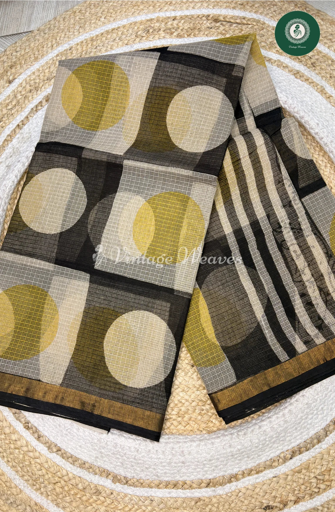 Premium Kota Cotton Saree-Circleblack