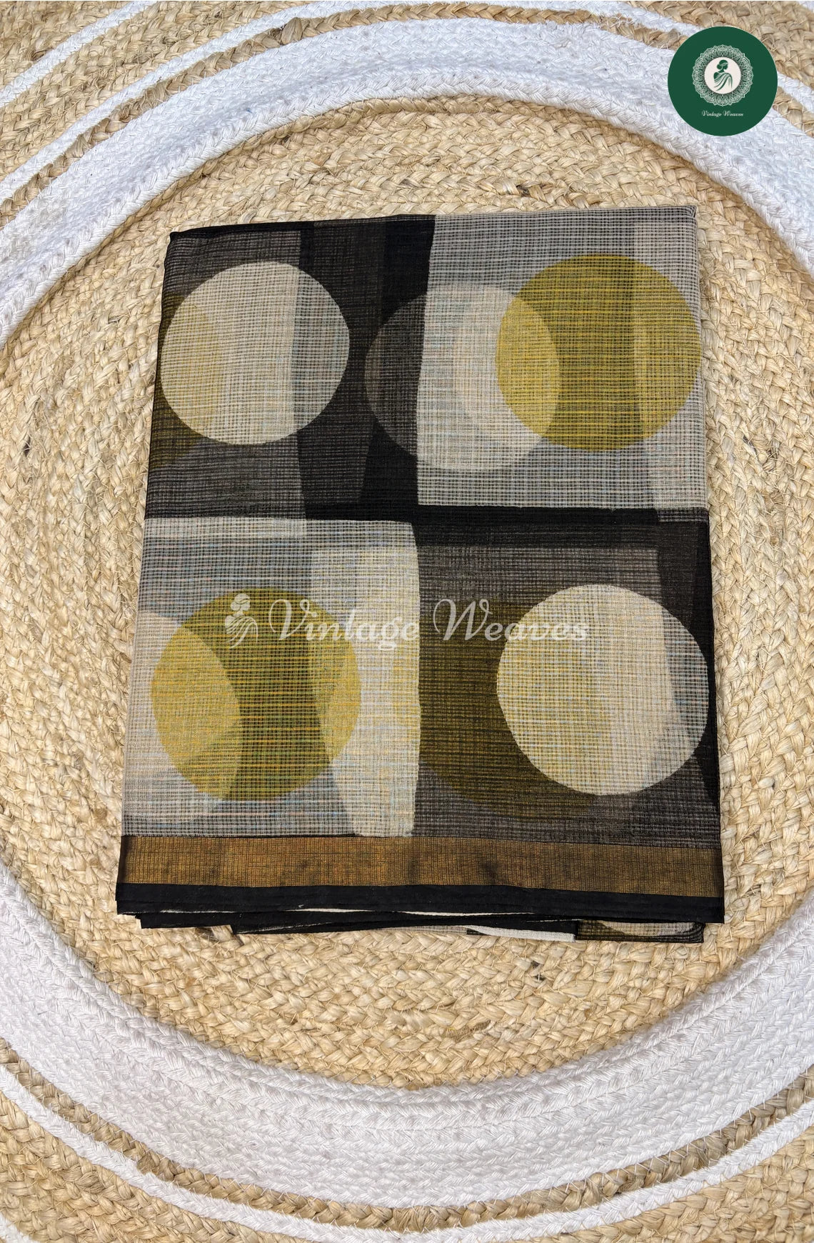 Premium Kota Cotton Saree-Circleblack
