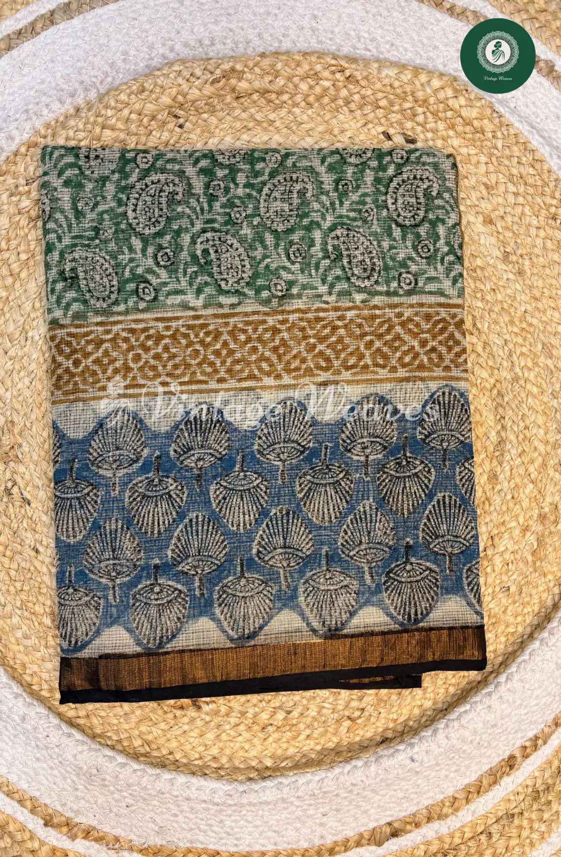 Premium Kota Cotton Saree-Green
