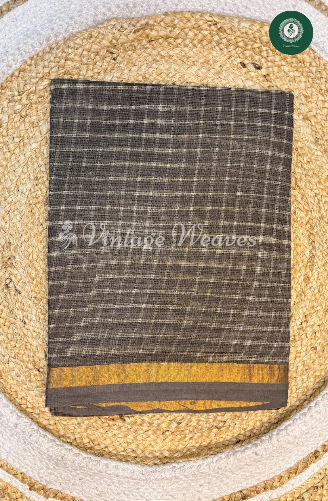 Premium Kota Cotton Saree-Grey