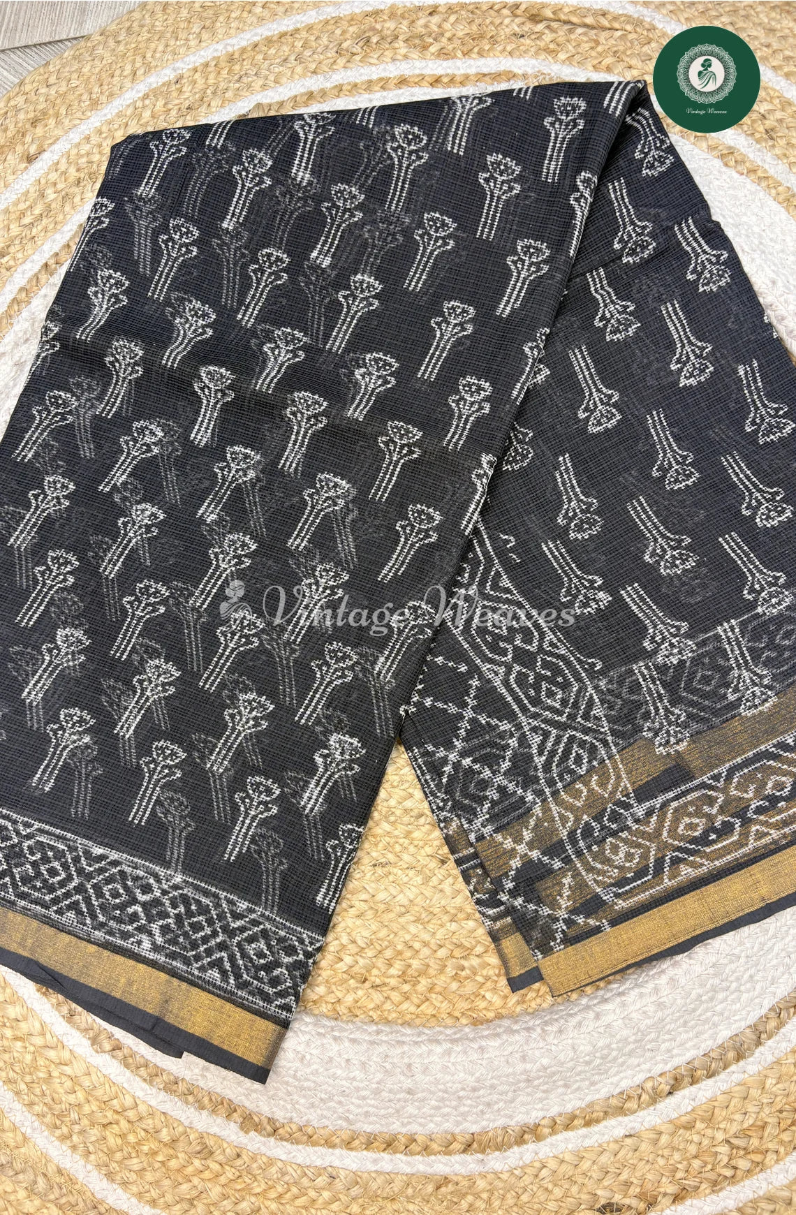 Premium Kota Cotton Saree-Grey
