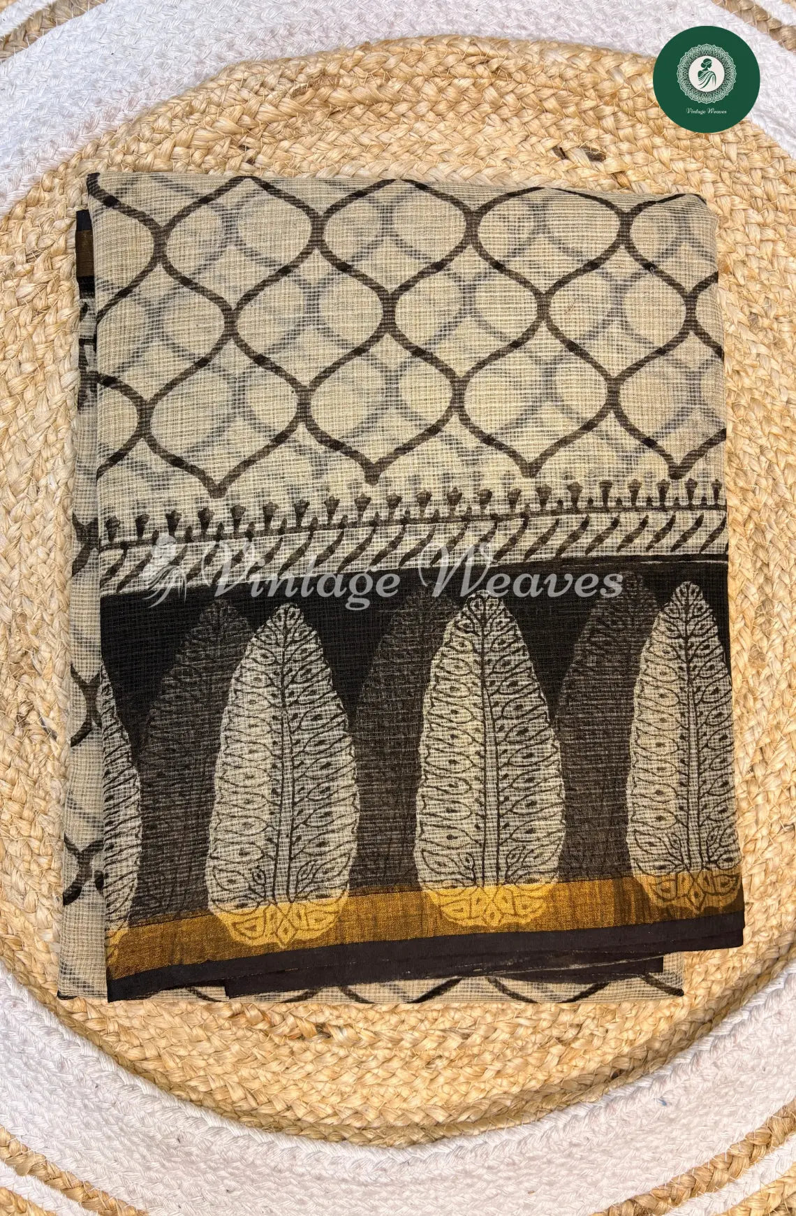 Premium Kota Cotton Saree-Ivory1