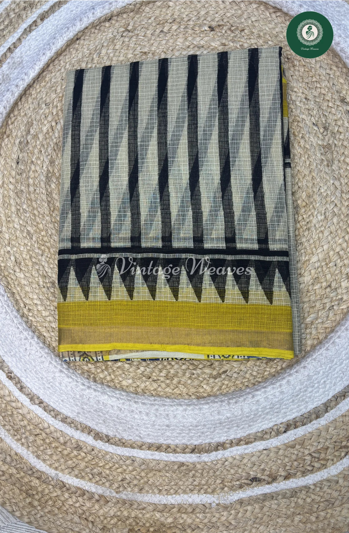 Premium Kota Cotton Saree-Lineswithtriangle