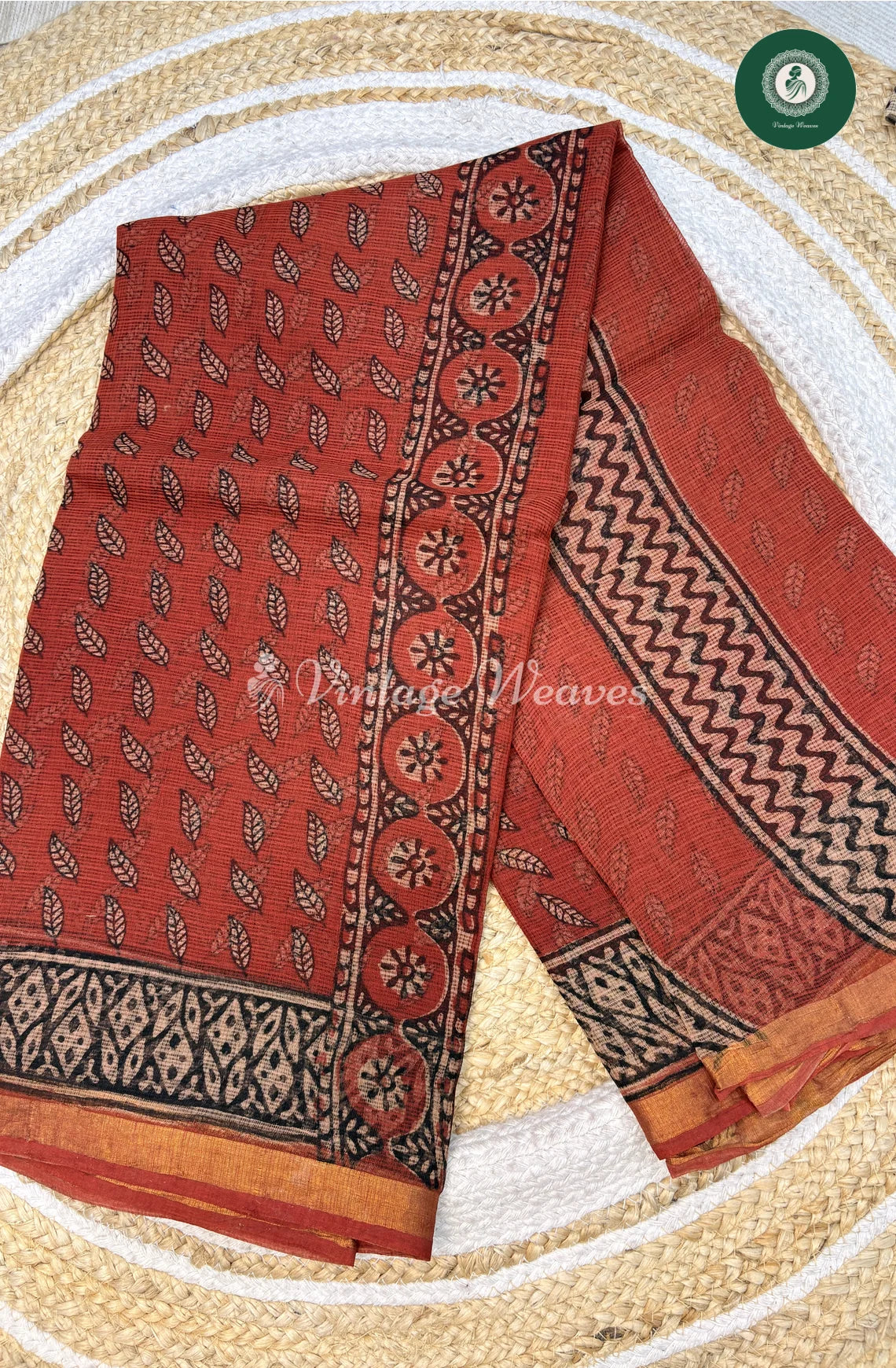Premium Kota Cotton Saree-Marronleaf