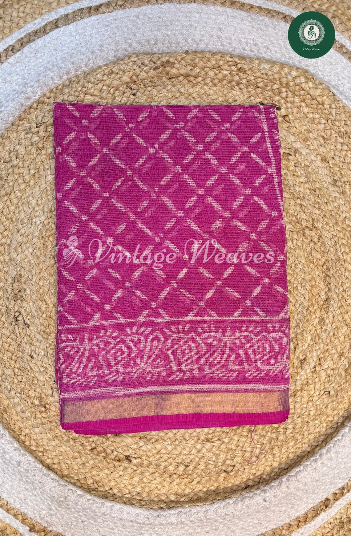 Premium Kota Cotton Saree-Pink