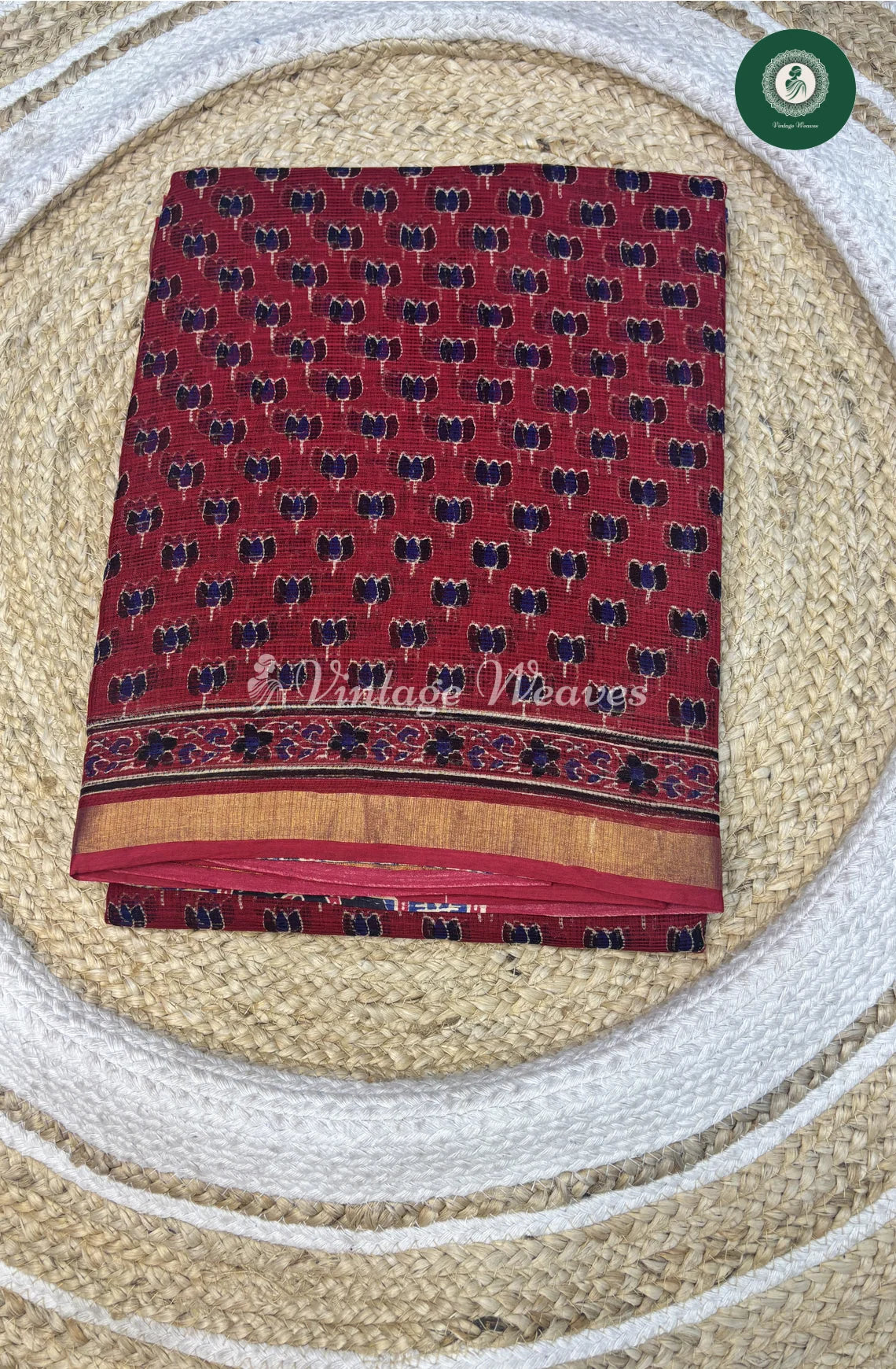 Premium Kota Cotton Saree-Redlotus