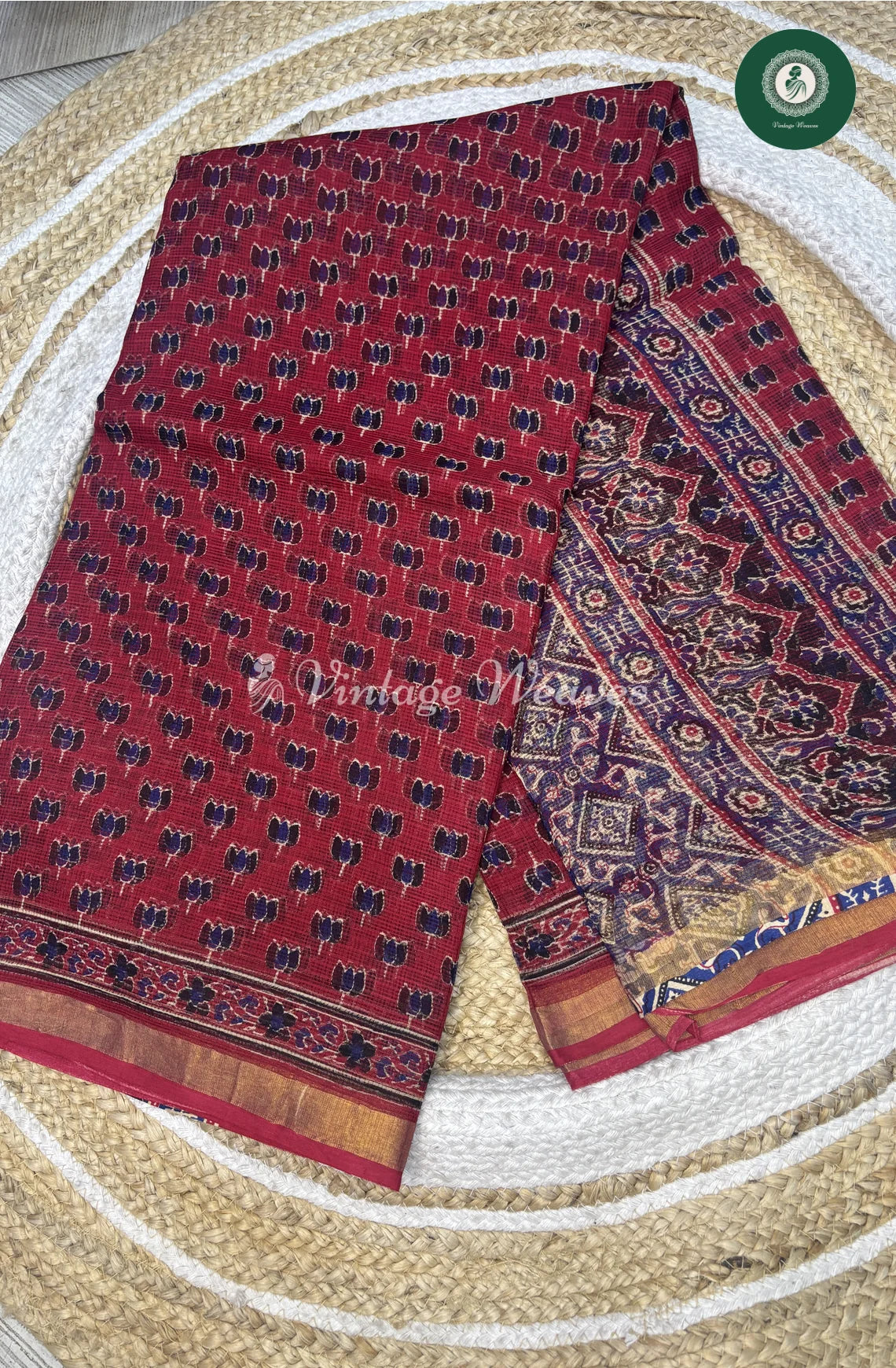 Premium Kota Cotton Saree-Redlotus