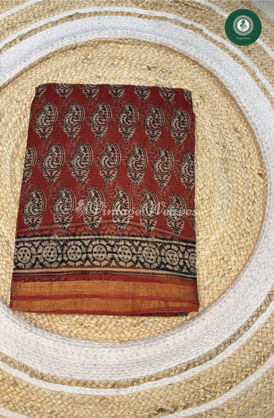 Premium Kota Cotton Saree-Redmango