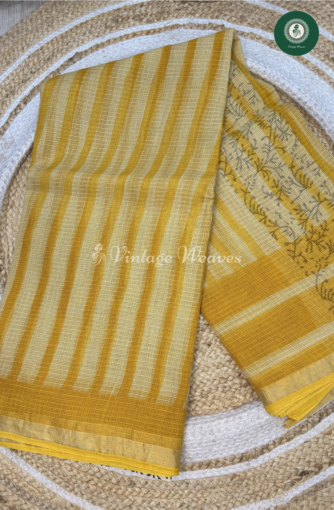 Premium Kota Cotton Saree-Yellowlines