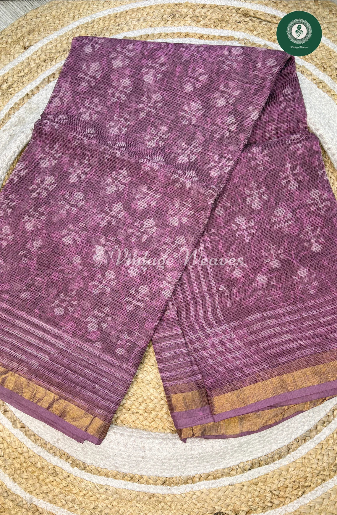 Premium Kota Cotton Saree-Purpleflower