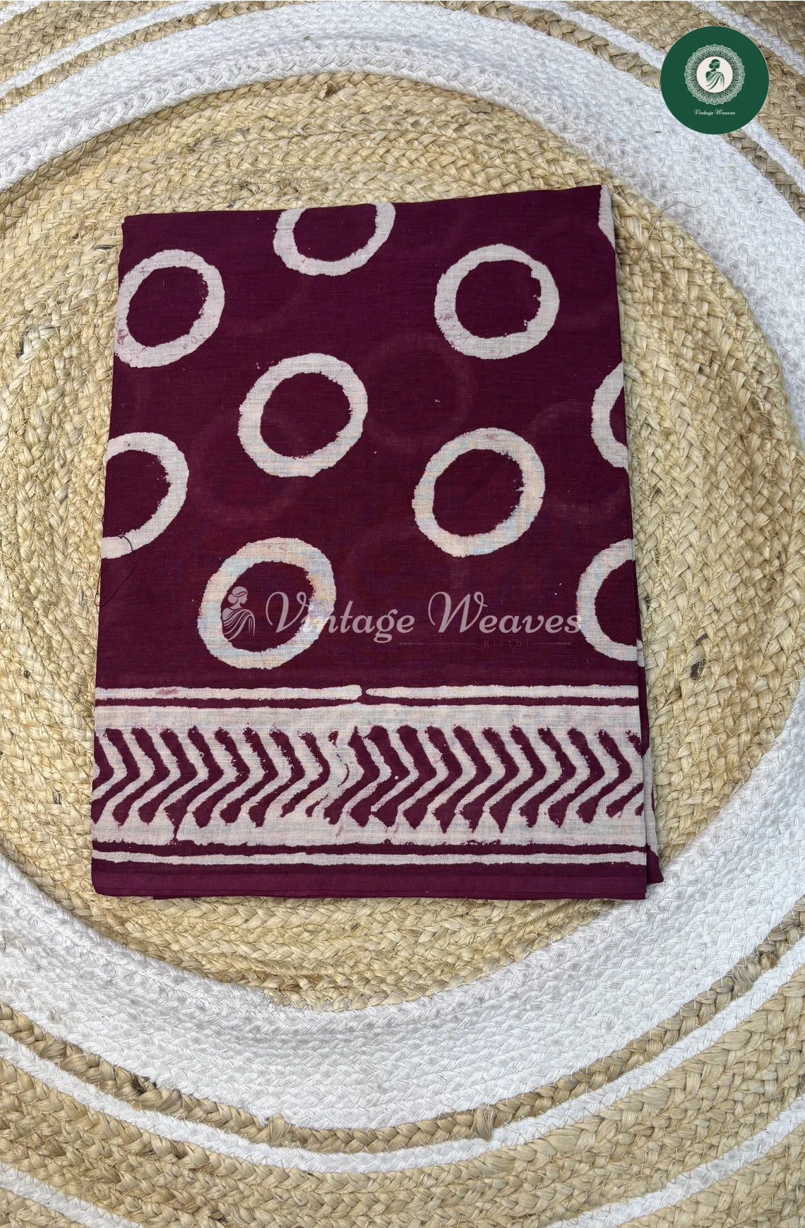 Premium Mul Cotton-BurgundyCircle
