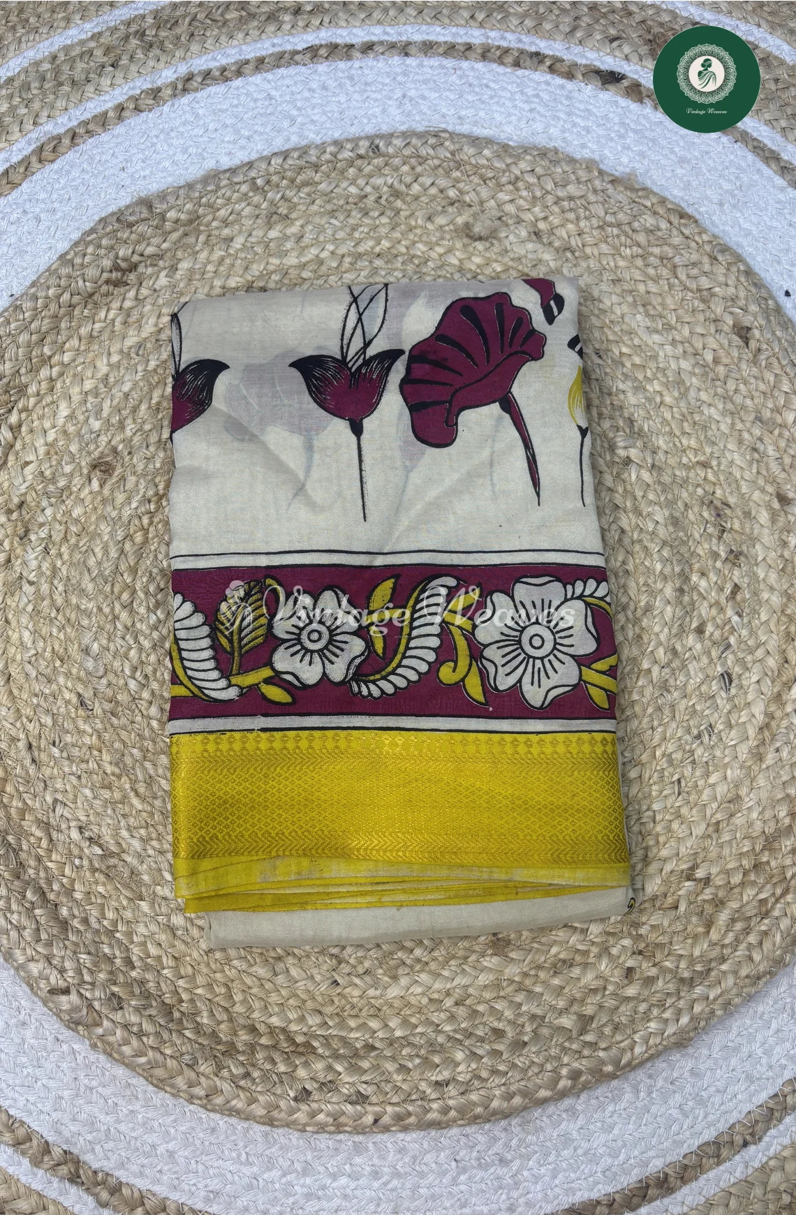 Premium Nizam Border Kalamkari Saree-Skin