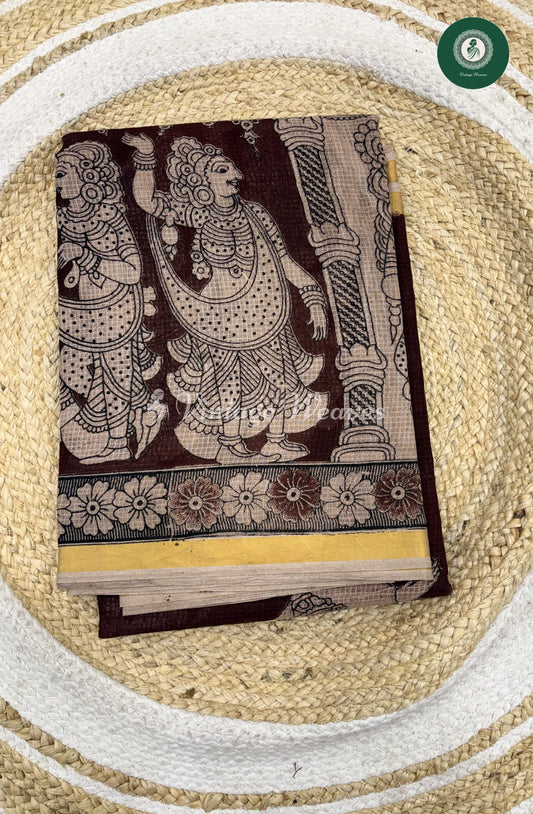Premium Traditional DancerKalamkari Kota Saree -Brown
