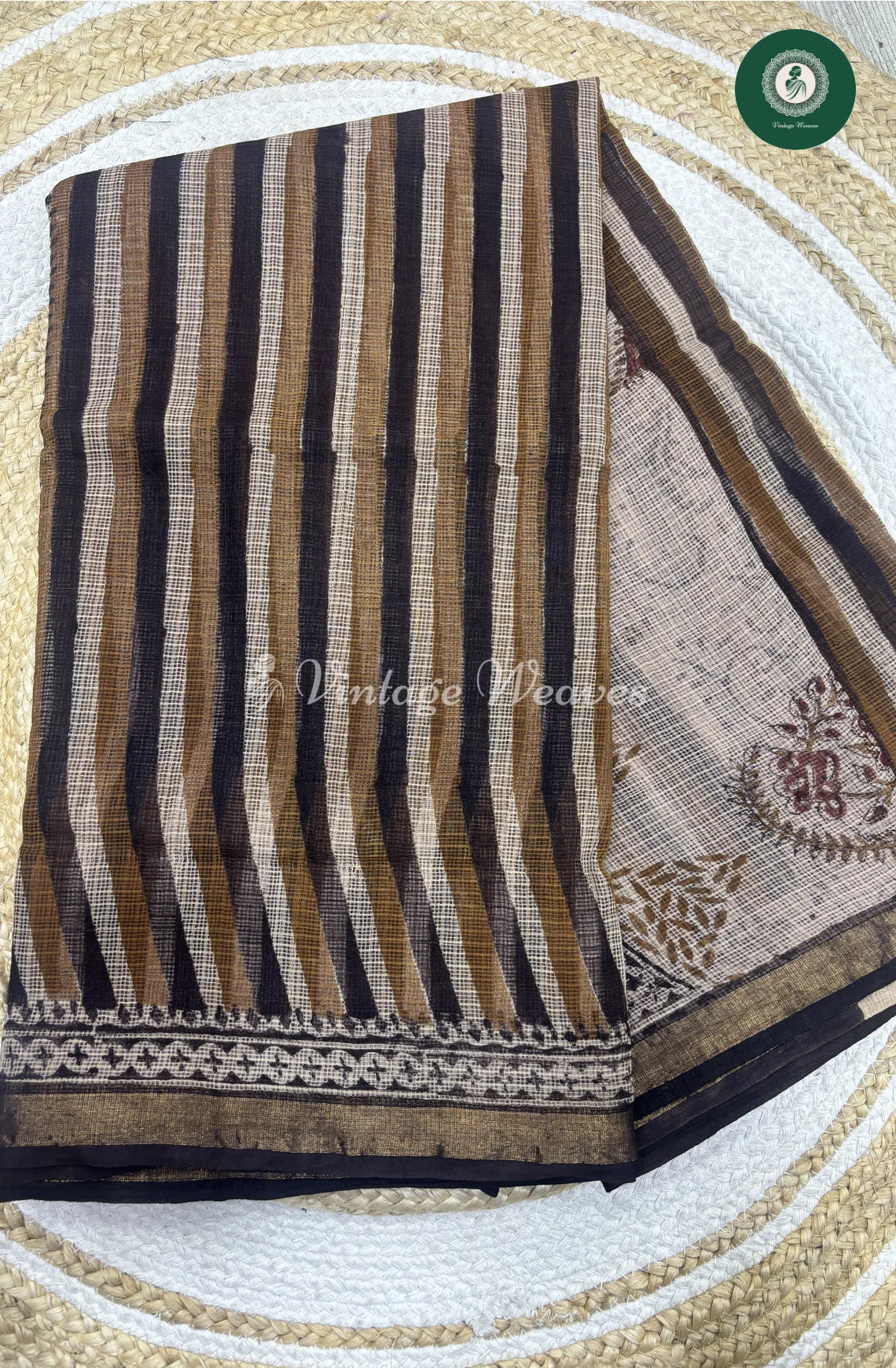 Premium Kota Cotton -Black Vertical Lines