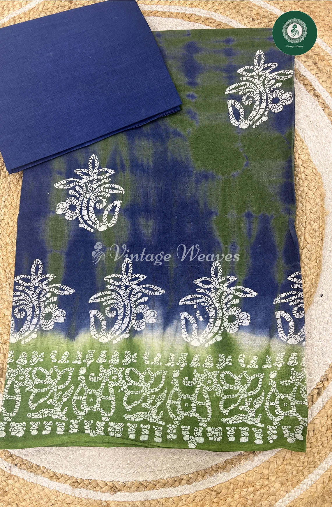 Shibori Printed Daily Wear Cotton-Blue