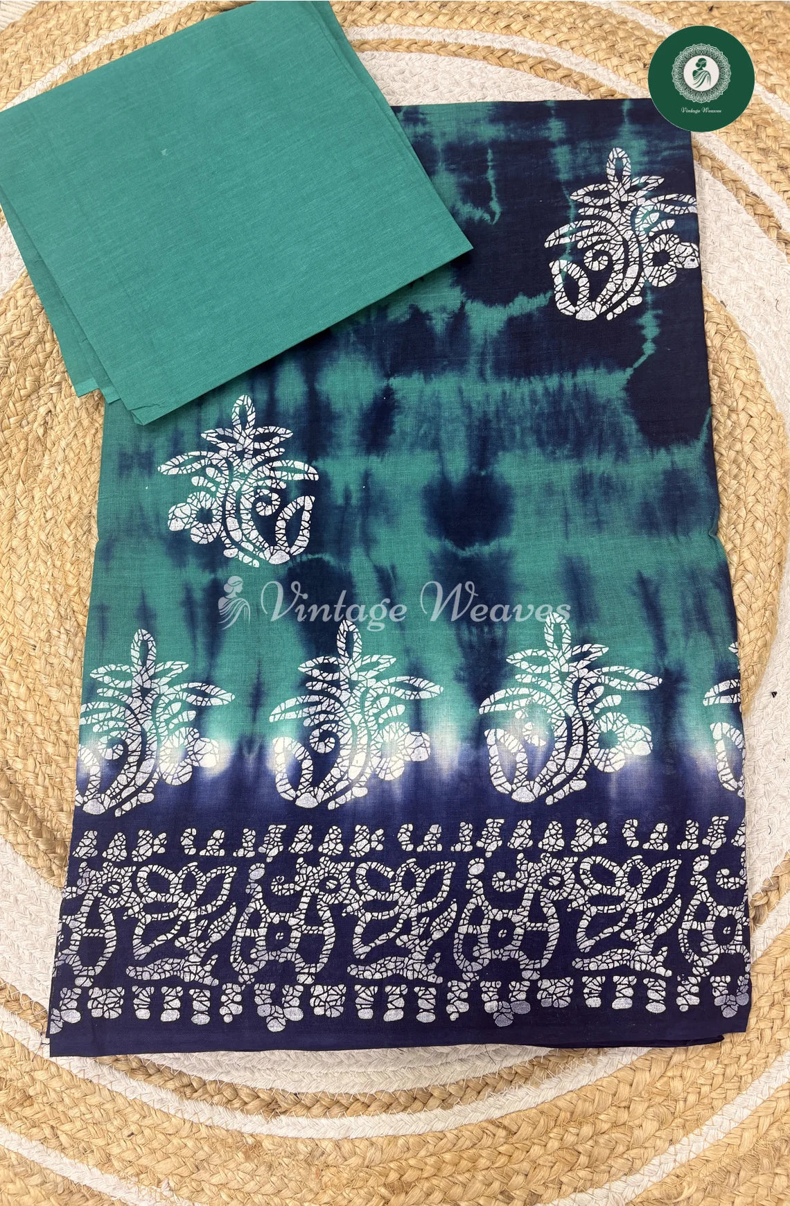 Shibori Printed Daily Wear Cotton-Blue_1
