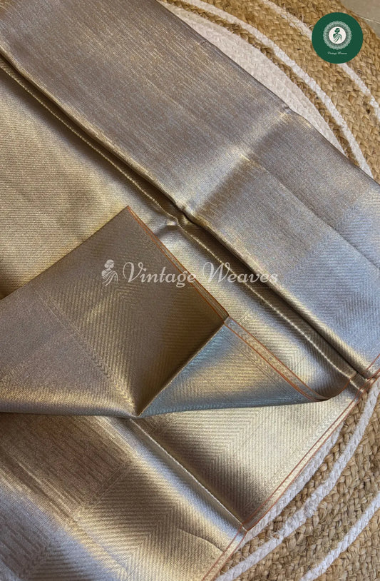 Tissue Silk Saree-Silver