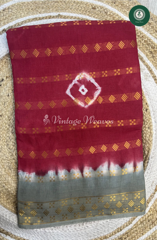 VerySoft Malai Cotton -RedWithGrey