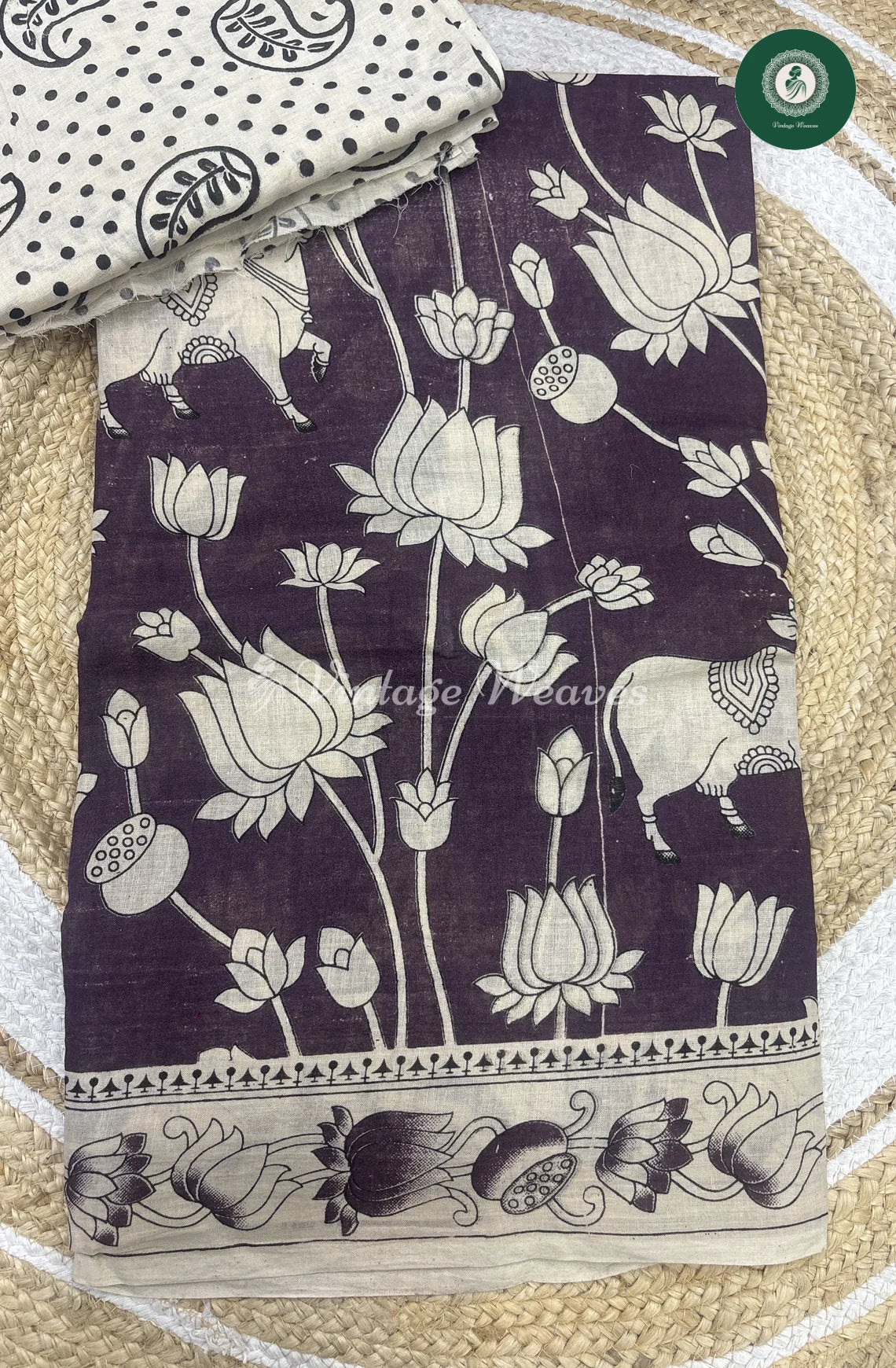 Very Soft Malai Cotton Cow Print-Brown