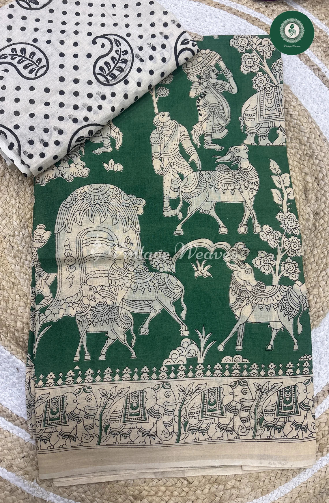 Very Soft Malai Cotton Elephant-Green