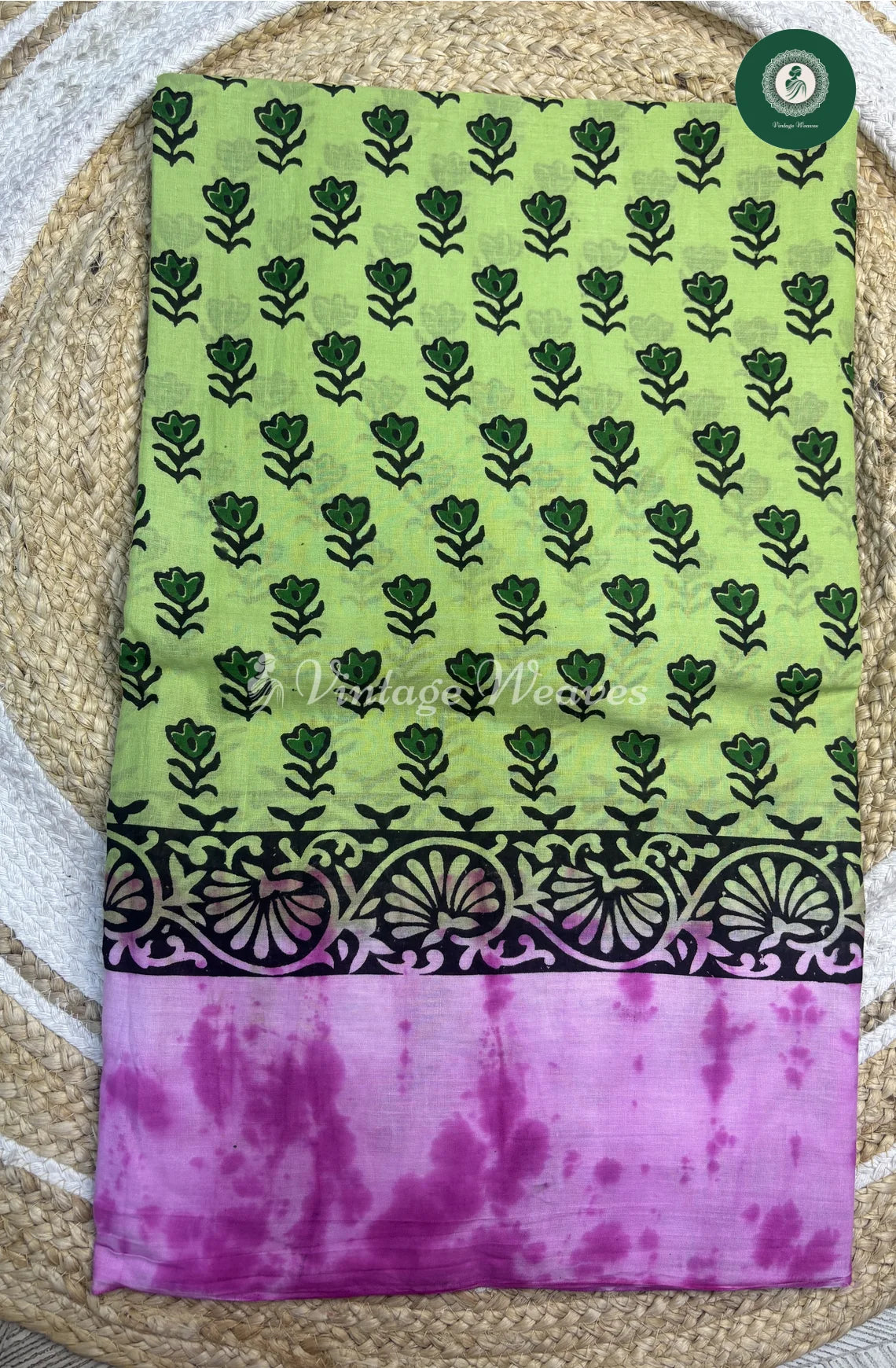 VerySoft Malai Cotton FlowerPrinted-LightGreen