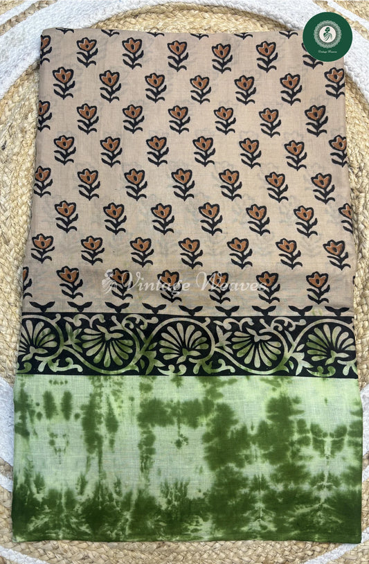 VerySoft Malai Cotton FlowerPrinted-Sandel