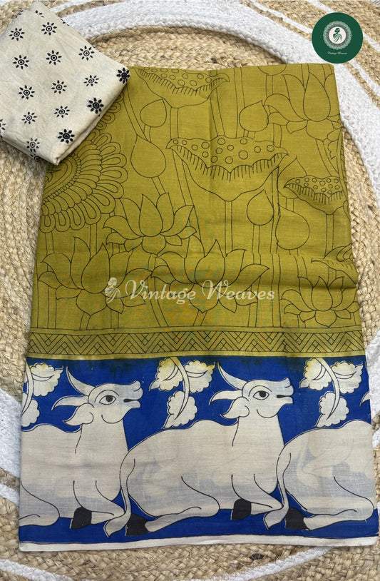 VerySoft Malai Cotton with CowPrint-Green