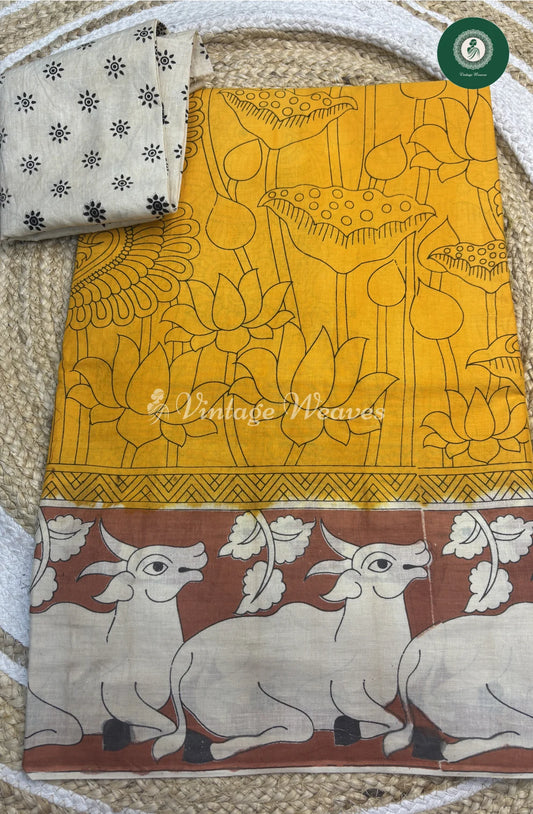 VerySoft Malai Cotton with CowPrint-Yellow