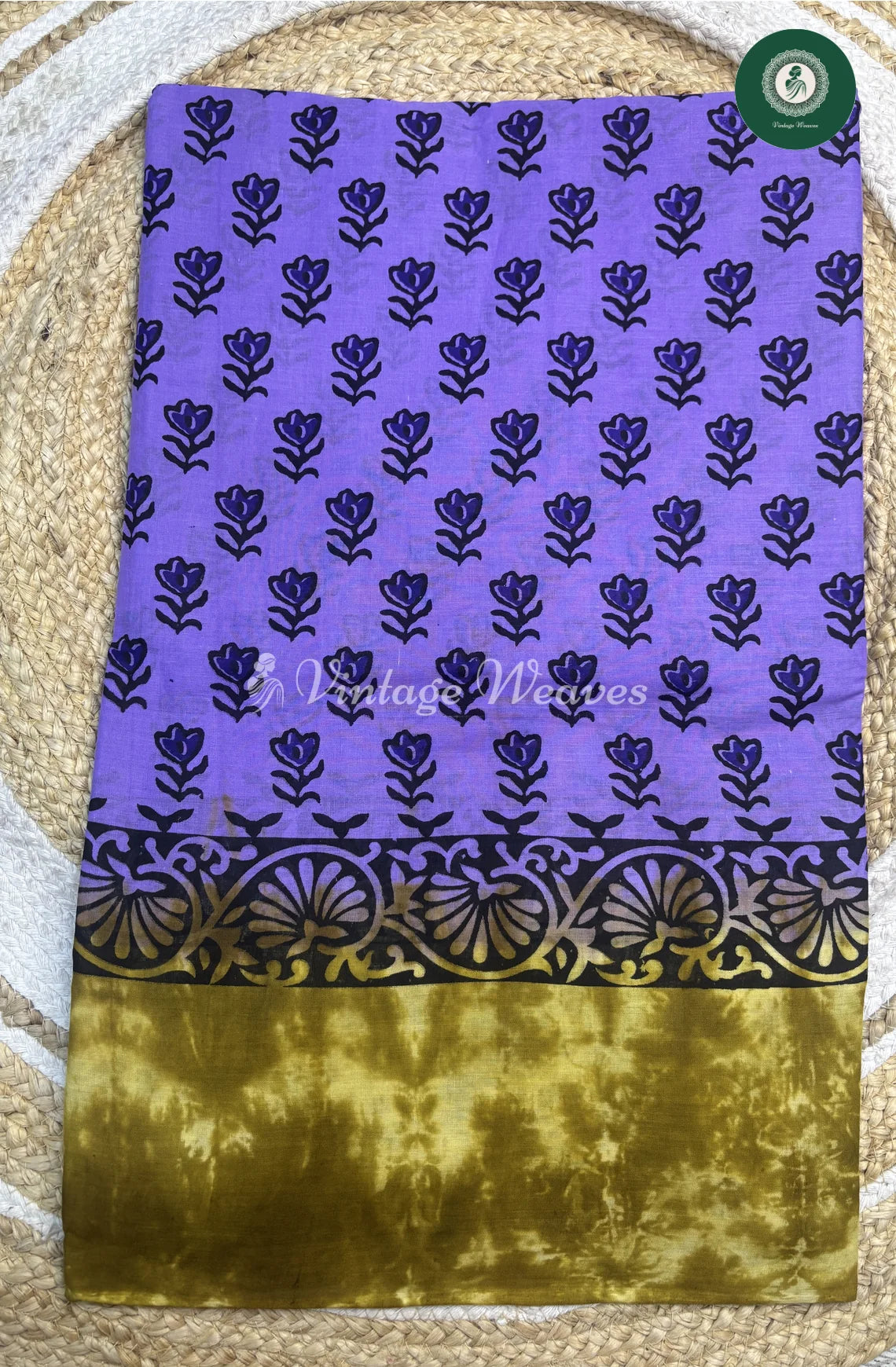 VerySoft Malai Cotton with FlowerPrinted-Blue