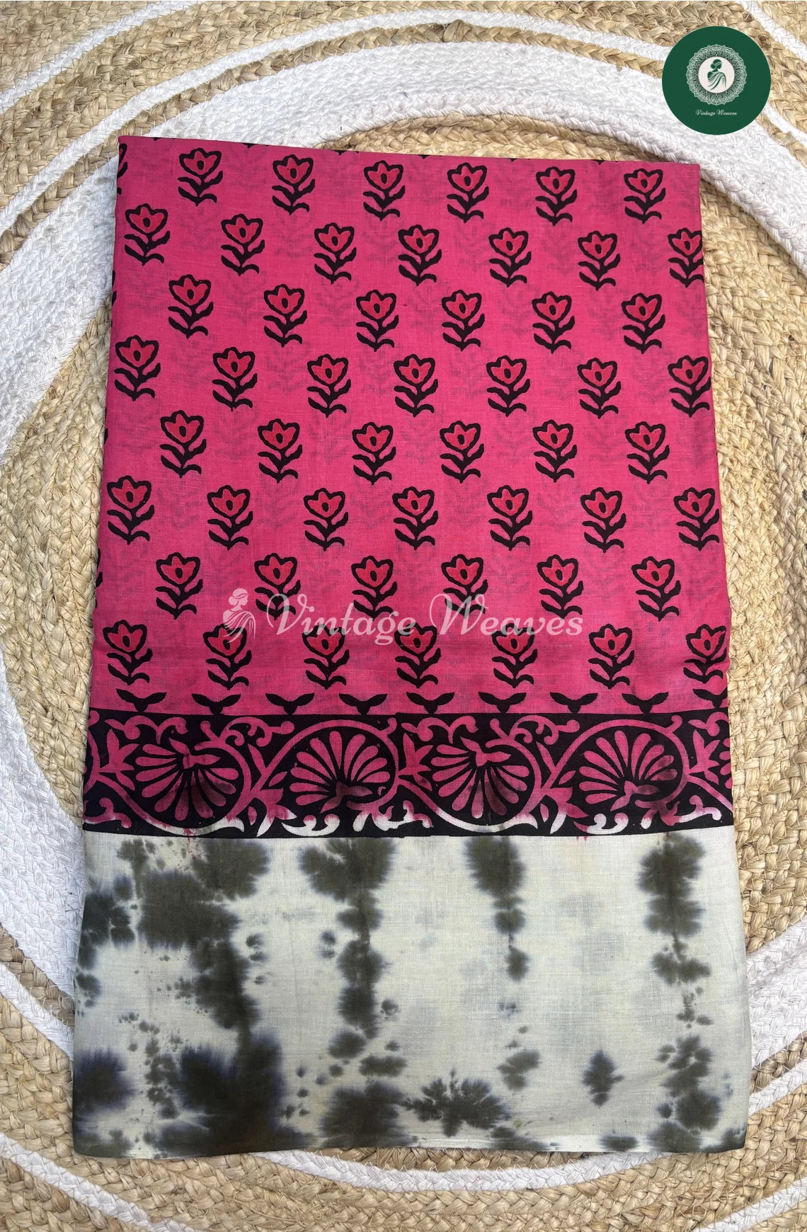 VerySoft Malai Cotton with FlowerPrinted-Pink