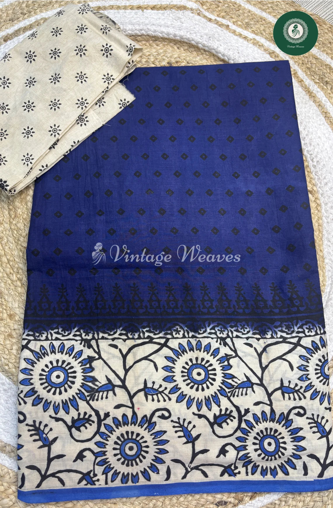 VerySoft Malai Cotton with PrintedButta-Blue (1)