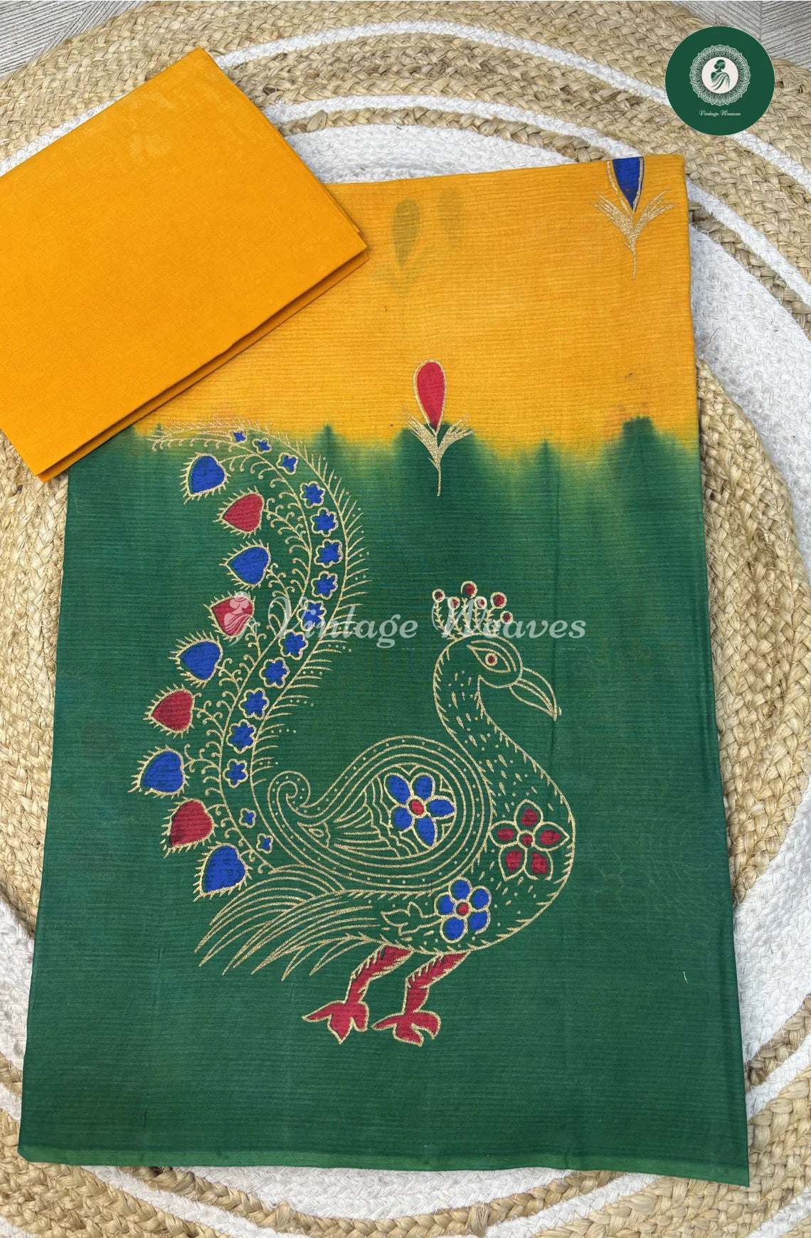 moongacottonsaree-yellow