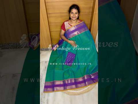 Chettinad Cotton Saree - Ocean Green